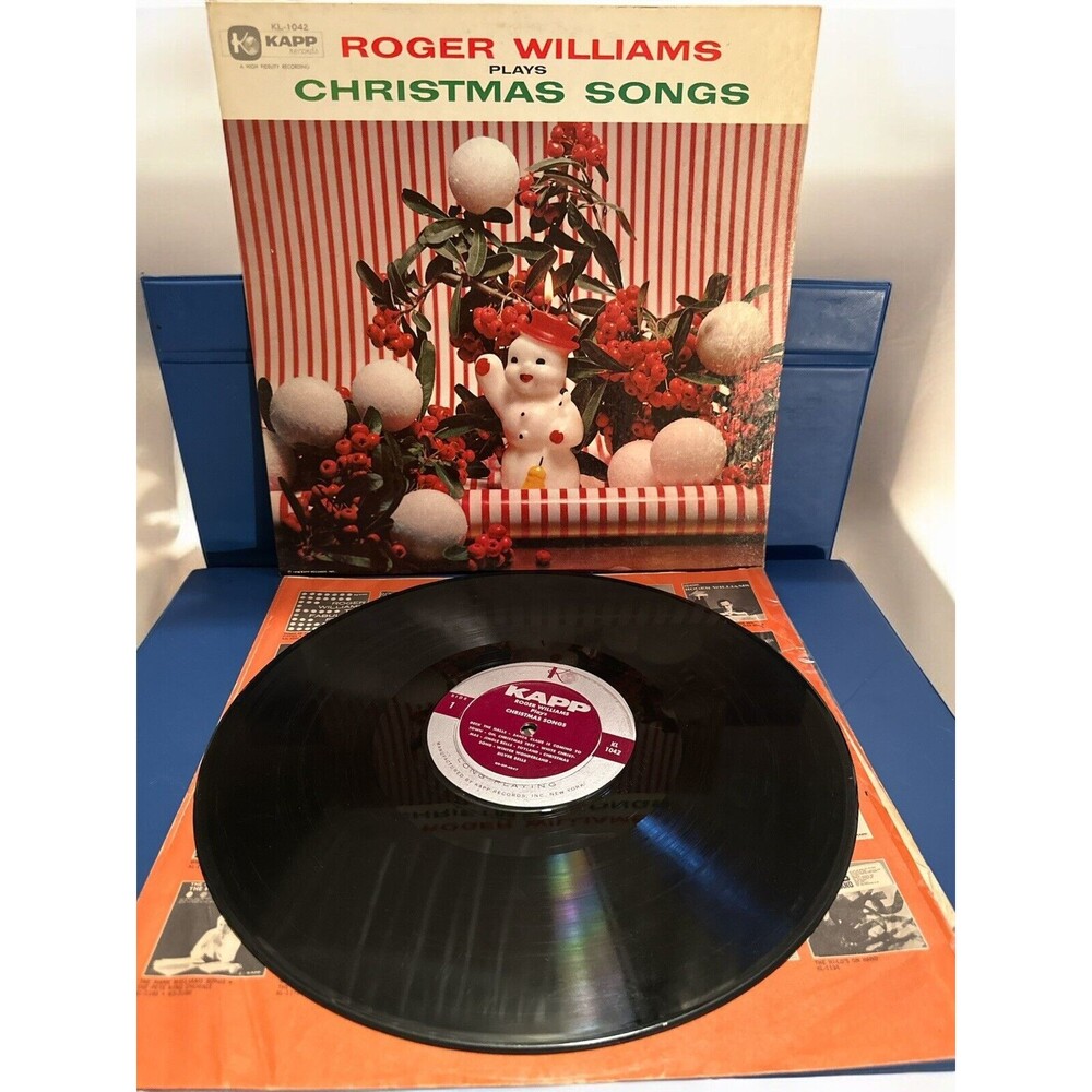 Roger Williams Plays Christmas Songs - Kapp Records KL-1042, VINYL LP Record